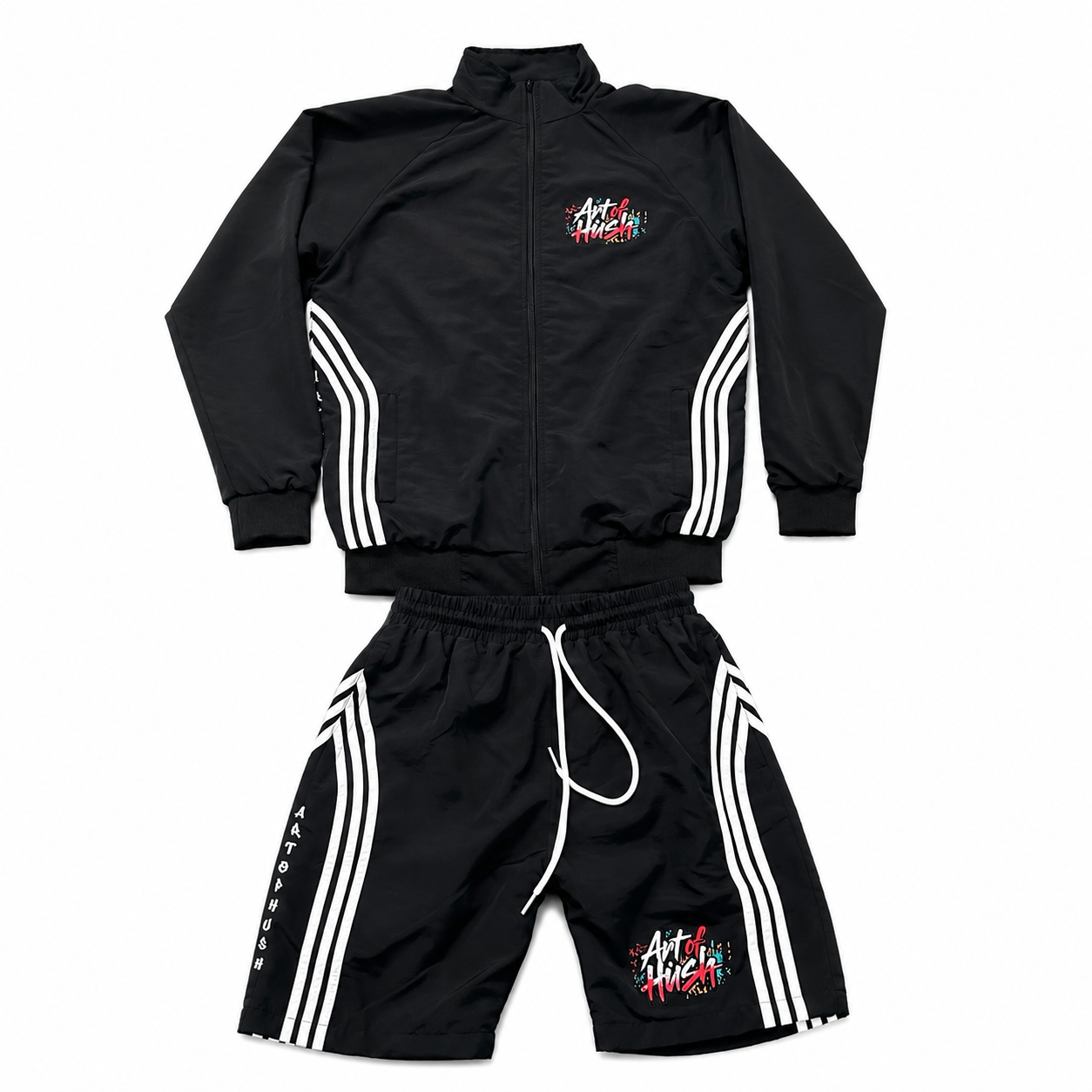 AOH NYLON SHORT SETS (BLACK)
