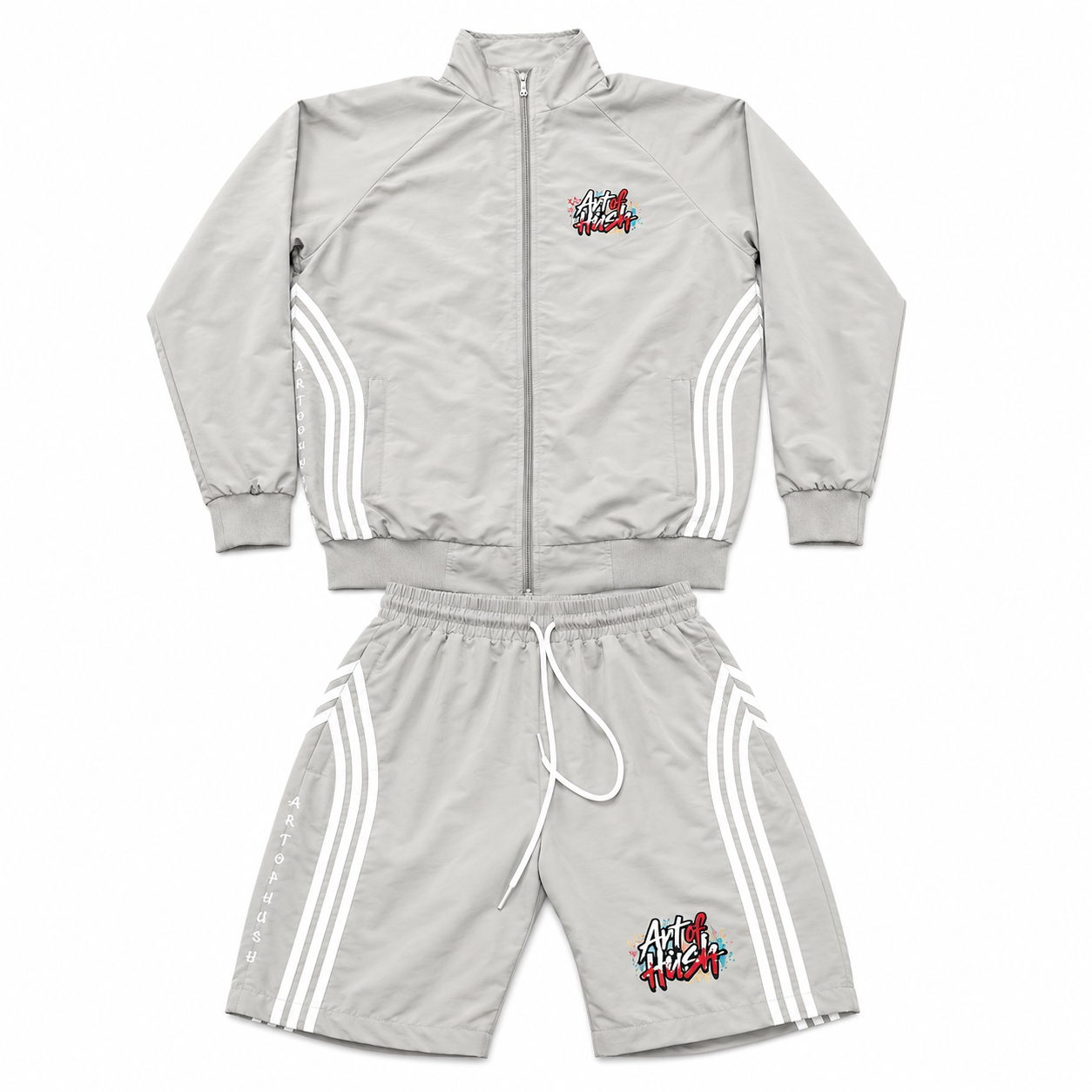 AOH NYLON SHORT SETS (GRAY)