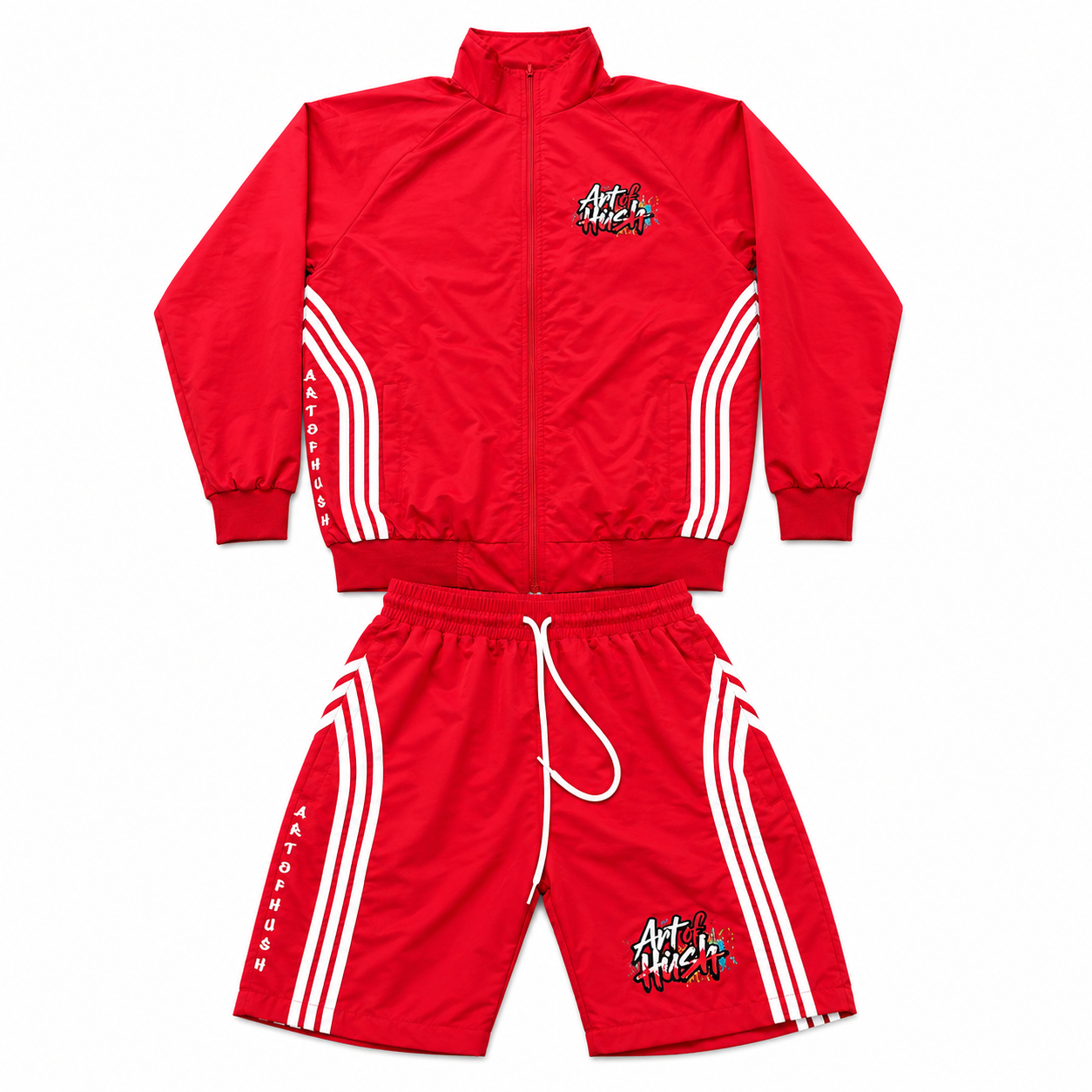 AOH NYLON SHORT SETS (RED)
