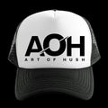 AOH: BLK/WHT TRUCKER SNAPBACK